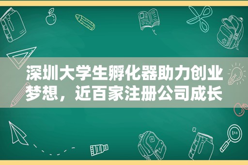 深圳大学生孵化器助力创业梦想，近百家注册公司成长迅速