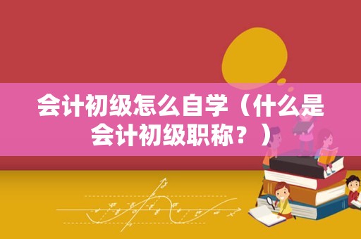 会计初级怎么自学（什么是会计初级职称？）