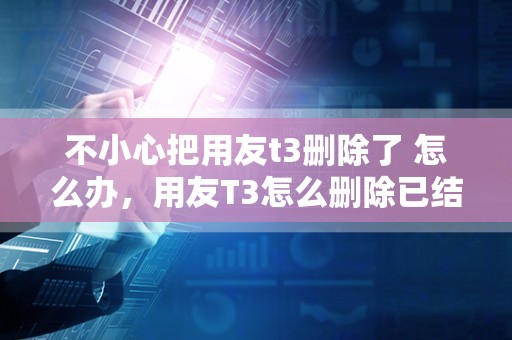 不小心把用友t3删除了 怎么办，用友T3怎么删除已结算单据？